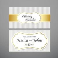 Wedding invitation card template with vintage background vector