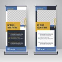 Corporate rollup or X banner design template vector