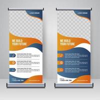 Corporate rollup or X banner design template vector