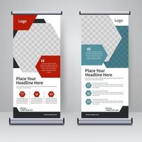 Corporate rollup or X banner design template vector