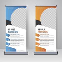 Corporate rollup or X banner design template vector