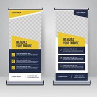 Corporate rollup or X banner design template vector