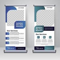 Corporate rollup or X banner design template vector