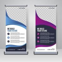 Corporate rollup or X banner design template vector