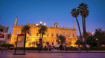 sevilla, españa - 18 de febrero de 2020 - archivo general de las indias, un sitio del patrimonio mundial de la unesco en sevilla, españa. foto