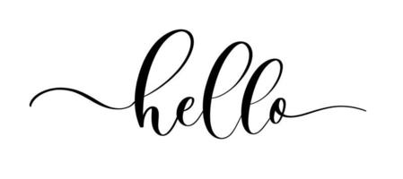 Slogan hello with smooth lines. World hello day, November 21. Vector success quotes for banner or wallpaper.