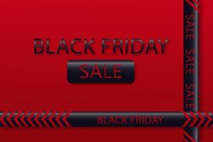 Black Friday banner and vector danger tapes. Sale price tag label