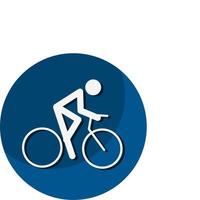 Cycling icon. A symbol dedicated to sports and games. Vector illustrations.