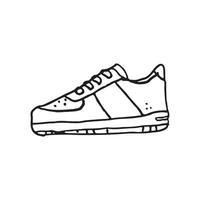 una ilustración de zapatos dibujados a mano en estilo infantil vector