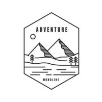 A badge of adventure-themed logotype vector