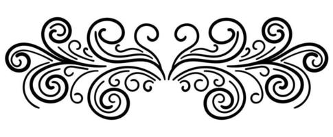 Abstract curly element for design, swirl, curl. vector