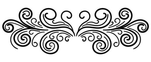 Abstract curly element for design, swirl, curl. vector