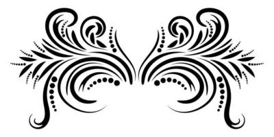 Abstract curly element for design, swirl, curl. vector