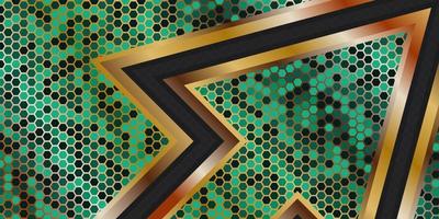 elegant and unique dark green gold luxury background vector