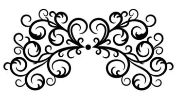 Abstract curly element for design, swirl, curl. vector