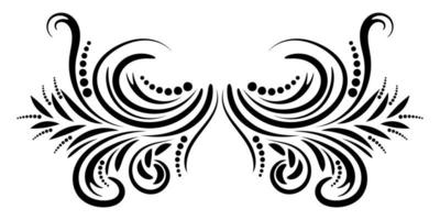 Abstract curly element for design, swirl, curl. vector
