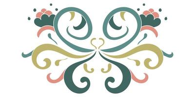 Abstract curly element for design, swirl, curl. vector
