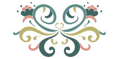 Abstract curly element for design, swirl, curl. vector