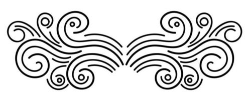 Abstract curly element for design, swirl, curl. vector