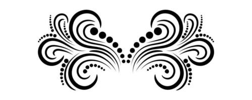 Abstract curly element for design, swirl, curl. vector