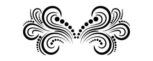 Abstract curly element for design, swirl, curl. vector