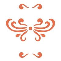 Set of elements for design, dividers, damask, curls and swirls isolated on white. Ornate lines. vector