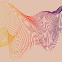 Colorful abstract background with thin line smoke wave. vector