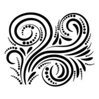 Abstract curly element for design, swirl, curl. vector