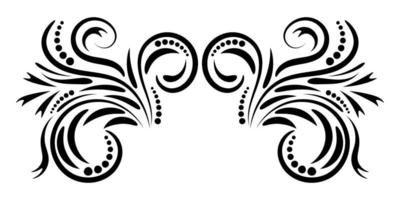 Abstract curly element for design, swirl, curl, divider. vector
