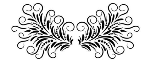 Abstract curly element for design, swirl, curl. vector