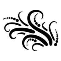 Abstract curly element for design, swirl, curl. vector