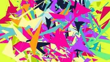 Abstract background with colorful chaotic triangles, polygons. vector