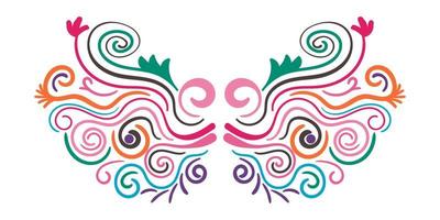 Abstract curly element for design, swirl, curl, divider. vector