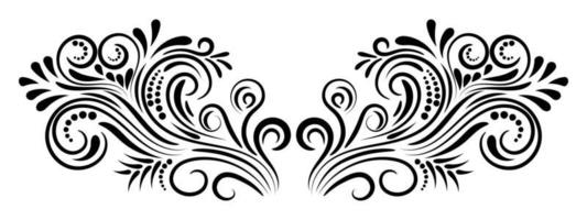 Abstract curly element for design, swirl, curl. vector