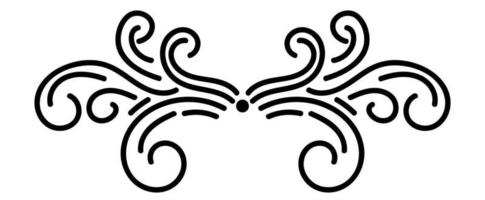 Abstract curly element for design, swirl, curl. vector