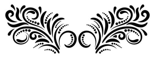 Abstract curly element for design, swirl, curl. vector