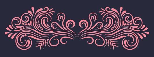 Abstract curly element for design, swirl, curl, divider. vector