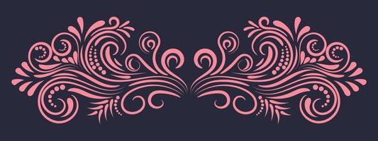 Abstract curly element for design, swirl, curl, divider. vector