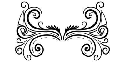 Abstract curly element for design, swirl, curl. vector