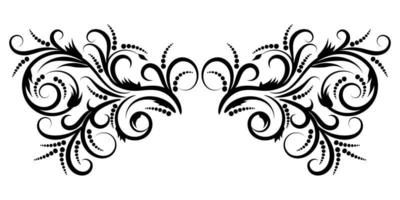 Abstract curly element for design, swirl, curl, divider. vector