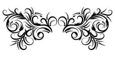 Abstract curly element for design, swirl, curl, divider. vector