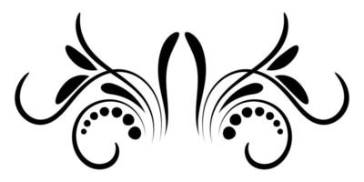 Abstract curly element for design, swirl, curl. vector