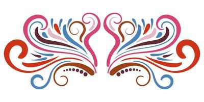 Abstract curly element for design, swirl, curl, divider. vector