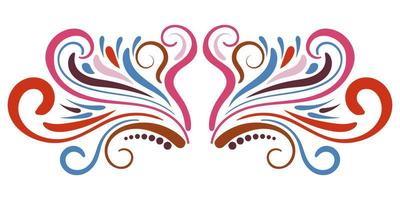 Abstract curly element for design, swirl, curl, divider. vector