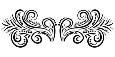 Abstract curly element for design, swirl, curl. vector