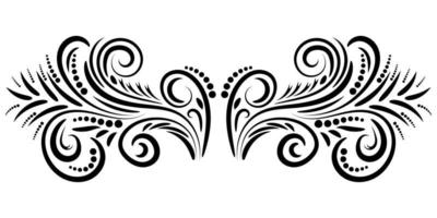 Abstract curly element for design, swirl, curl. vector