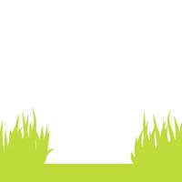 Leaflet with grass isolated on white background. vector