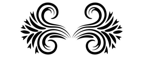 Abstract curly element for design, swirl, curl. vector