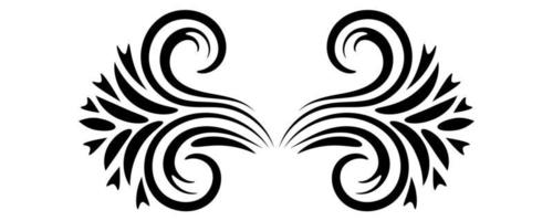 Abstract curly element for design, swirl, curl. vector