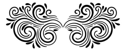 Abstract curly element for design, swirl, curl. vector